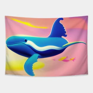 flying whale Tapestry