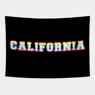 California Pride Rainbow Tapestry