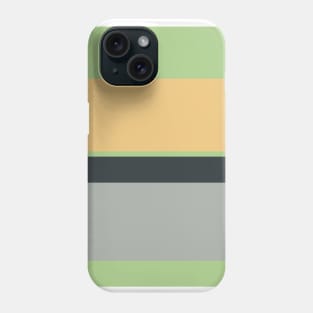 A refined blend of Silver Foil, Onyx, Slate Green, Laurel Green and Pale Gold stripes. Phone Case