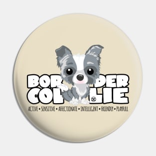 DGBigHeads - BorderCollie Merle Pin