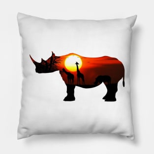 Rhino wild Pillow