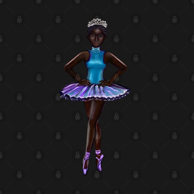 Ballerina Noor #3 - beautiful  black ballerina with corn rows by Artonmytee