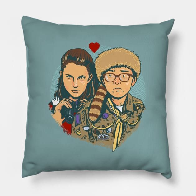 Moonrise Love Pillow by Motski