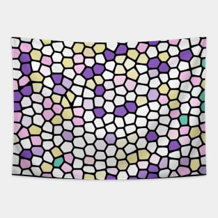 Painted Glass of Diamond Unicorn Dots Pattern Tapestry