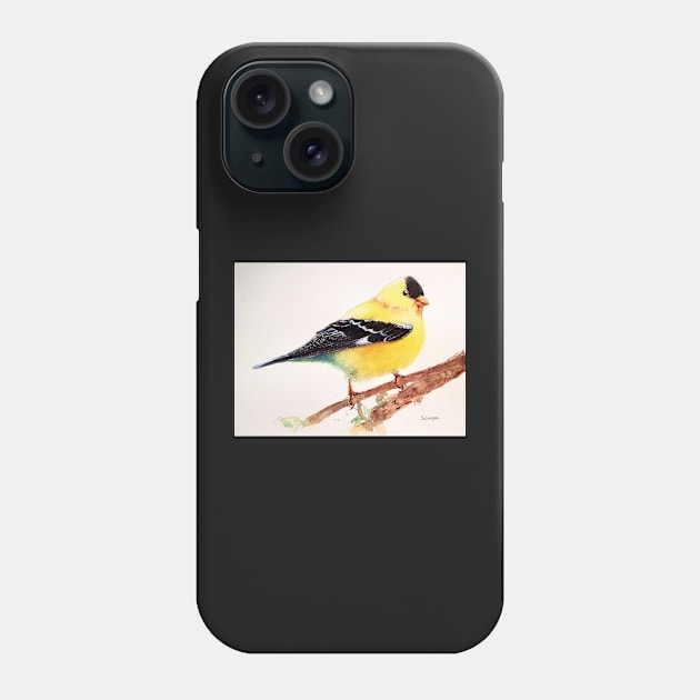 Yellow Finch Phone Case by sampabhakta