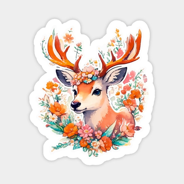 Minimal Cute Baby Deer Magnet by Imagination Gallery