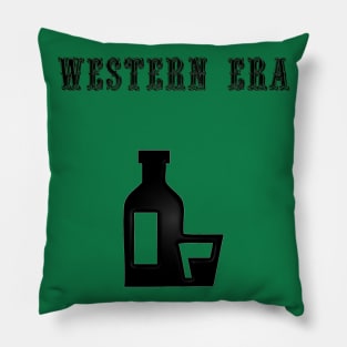 Western Era - Whiskey Bottle and Glass Pillow
