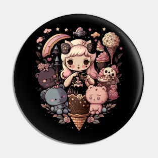 Lovely Bears Goth Them Cute Anime Girl For Bears Lovers Pin