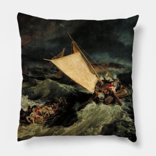 High Resolution William Turner The Shipwreck 1805 Pillow