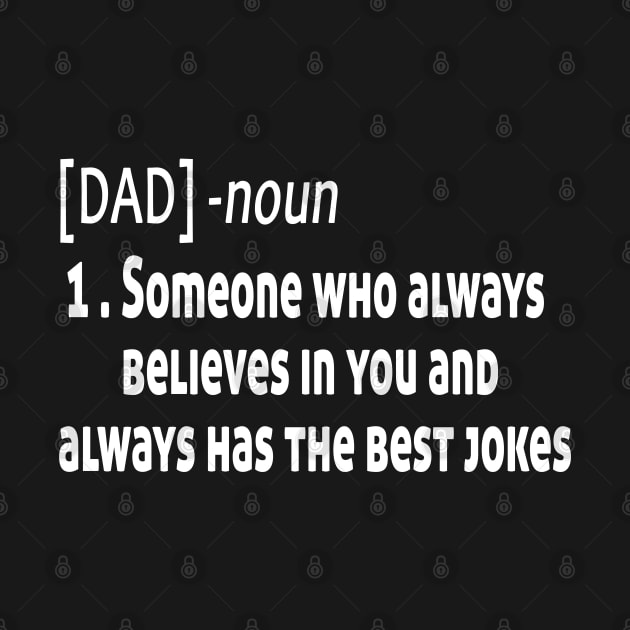 Mens Dad Noun Funny Definition Gift for Dad Father's Day by ZimBom Designer