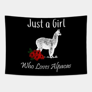 Just a Girl Who Loves Alpacas Tapestry