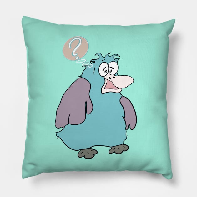 fat questioning bird. a very nice series of such birds on my other products Pillow by VikingArt