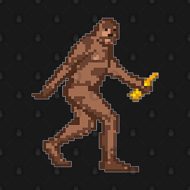 8-bit Bigfoot with a Beer by Paranormal Punchers