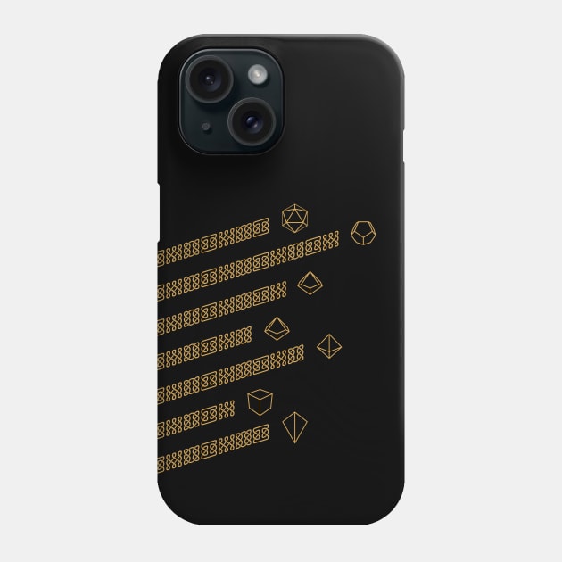 Celtic Knot Polyhedral Dice Set Phone Case by pixeptional