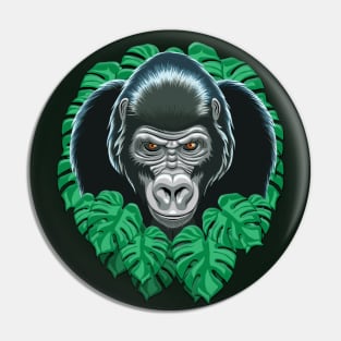 Gorilla Face Pin