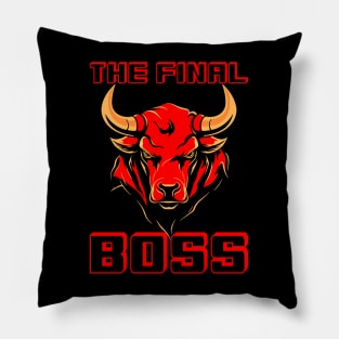 The Final Boss Bull Head Design Pillow