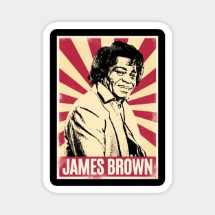 Retro Vintage James Brown Legends 80s Magnet