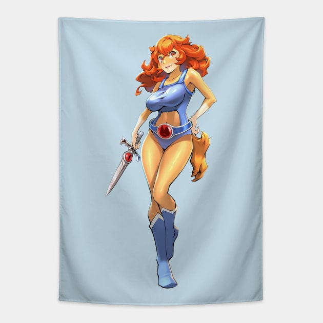 80s lion-o catgirls Tapestry by quint