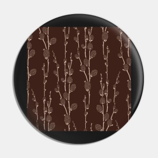 Neutral Pussywillows Pin