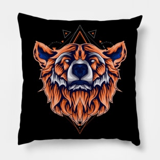 bear classic retro Pillow