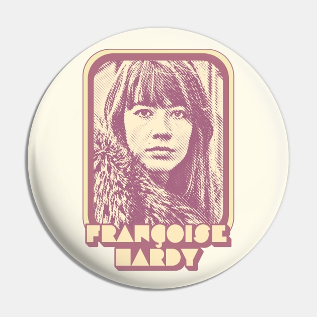 Francoise Hardy / Retro Francophile Design Pin by DankFutura