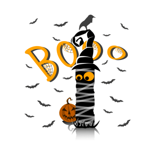 Cute Halloween illustration, Funny Horror Design. T-Shirt