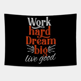 Work Hard Slogan Inspiration Motivation Tapestry