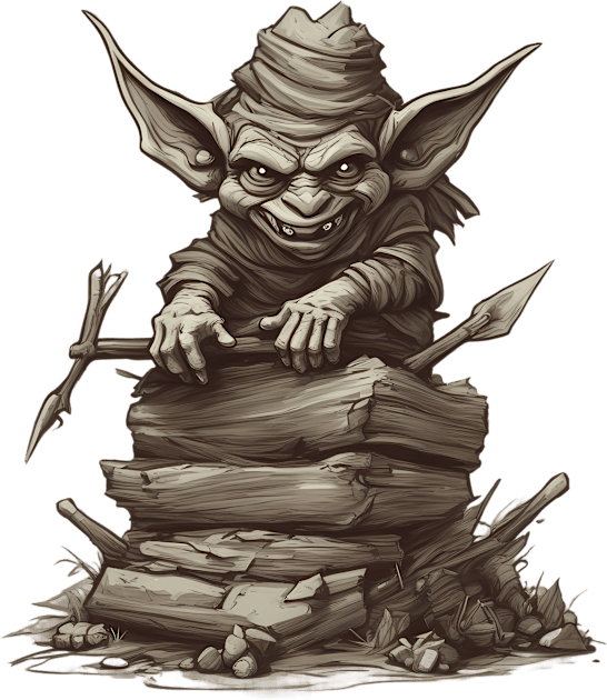 Creature Caper Goblin Stack Tee Kids T-Shirt by trubble