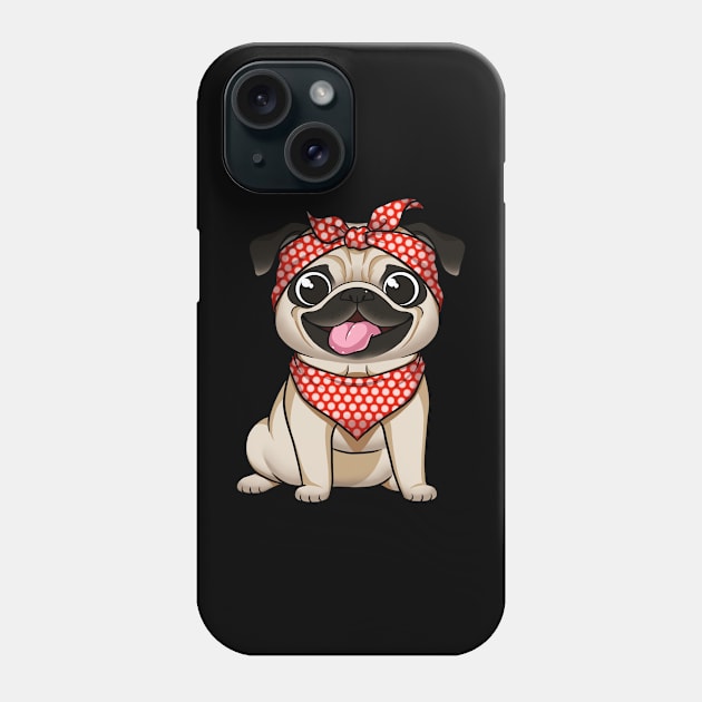 Pug-Mama: A Mother's Love in a Precious Pug Package Phone Case by Holymayo Tee