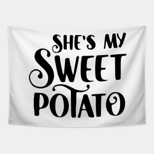 She's my sweet potato , Yes I YAM - Funny Couple Halloween costume Tapestry