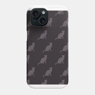 Cat Silhouette Neck Gaiter Black and Gray Cats Neck Gator Phone Case