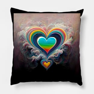Water Hearts Of Love 3 Pillow