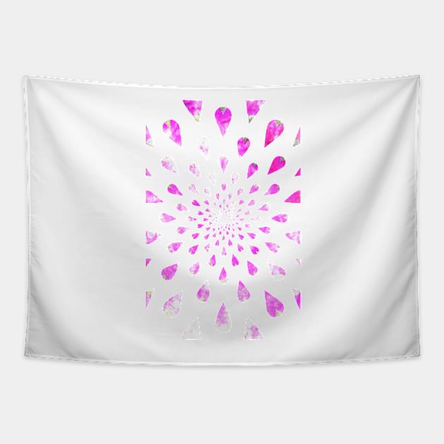 Tie Dye Teardrops (Pink) Tapestry by RoxanneG