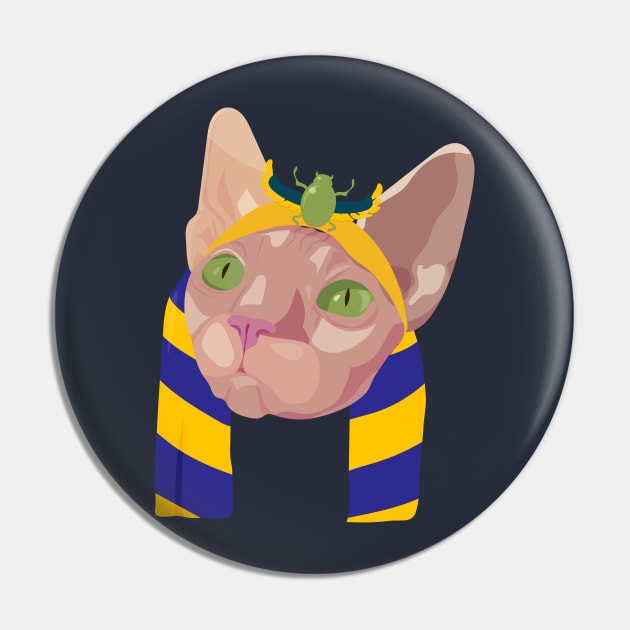 Egyptian Sacred Sphynx Cat Pin by tatadonets