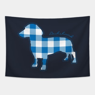 Plaid Dachshund Tapestry