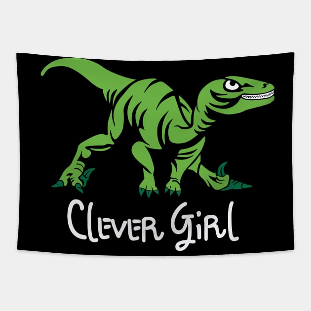 Dinosaur Clever Girl Tapestry by ThyShirtProject - Affiliate