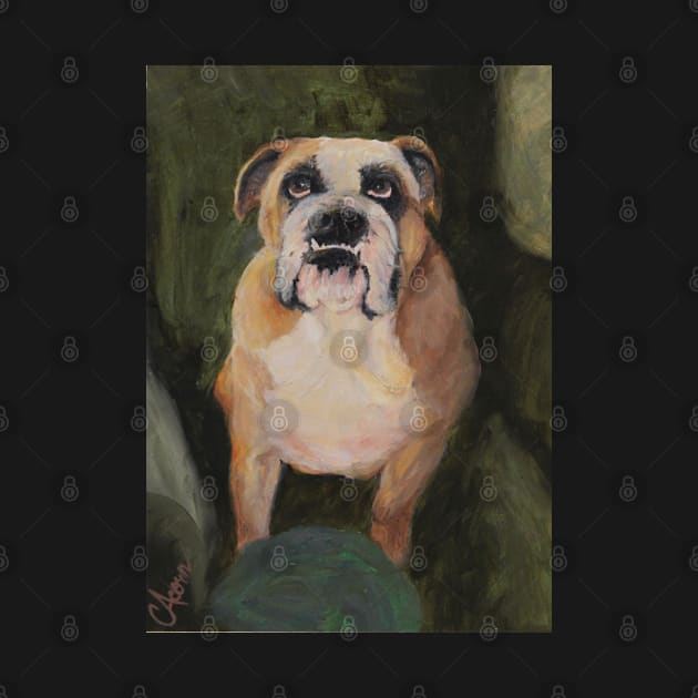 English Bulldog Ruby Rose by CoryAcornArt