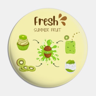 Kiwi Fresh Summer Fruit Pin