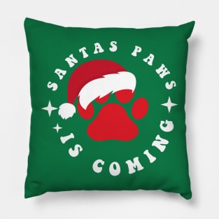 Santa Paws Cute Christmas Pillow