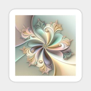 A Fractal Design in Subtle Pastel Colors Magnet