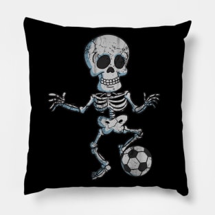 Halloween Soccer Skeleton Sports Humor Pillow