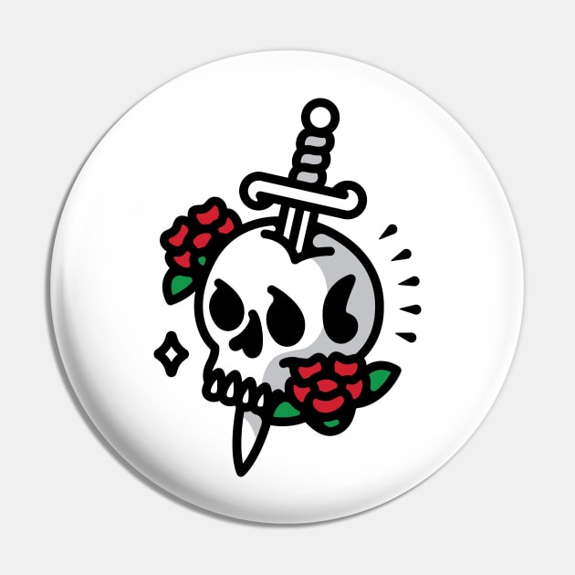 Death Flower Tattoo Pin by quilimo