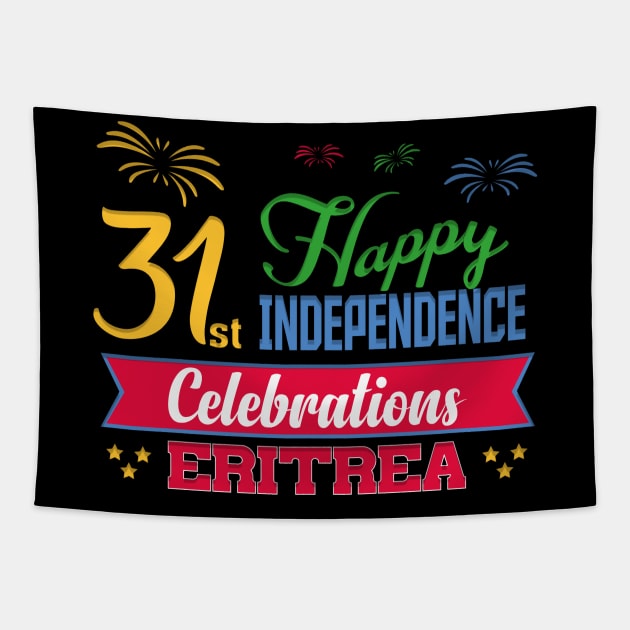 Happy 31st Independence Celebrations Eritrea, Eritrean Flag Tapestry by alzo