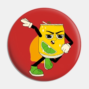 Soda Lemon Funny Pin