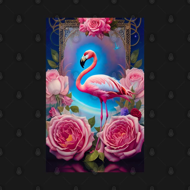 Flamingo Art Nouveau by ERArts