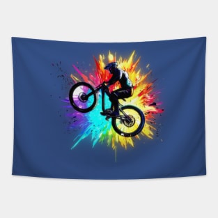 Bike Color Explosion Tapestry