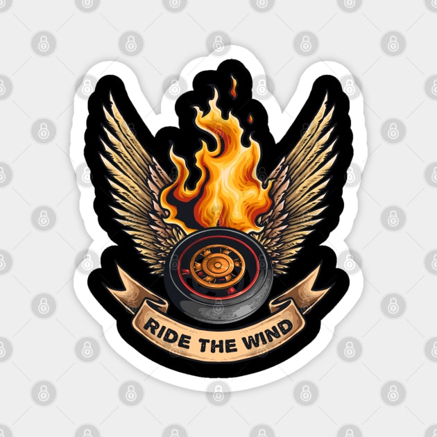 Ride The wind - Motorcycle Rider Magnet by busines_night