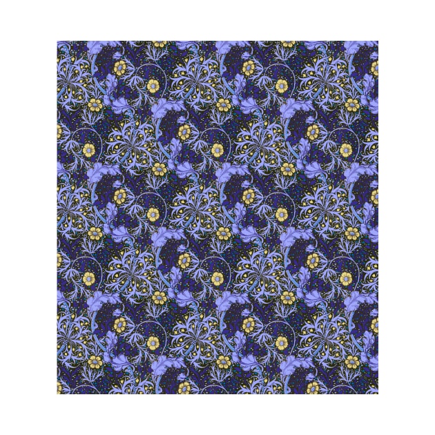 John Henry Dearle Seaweed Pattern in Blue and Yellow by tiokvadrat