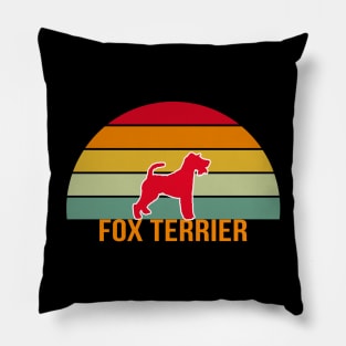 Fox Terrier Vintage Silhouette Pillow