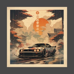 JDM CAR Traditional Japanese Woodblock Print T-Shirt